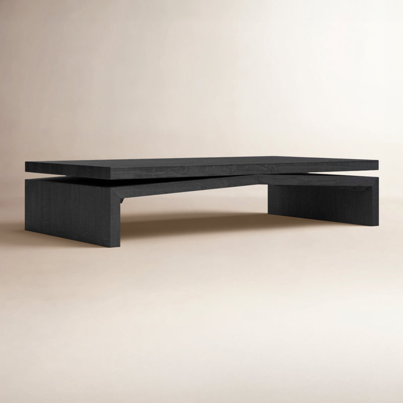 Henn Coffee Table, Aged Black Pine