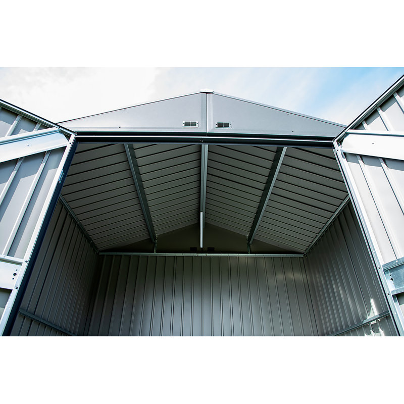 Elite 12' x 12' Anthracite Steel Storage Shed Kit