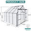 Serre à accès intensif 8X8 Ft pour cour extérieure - Noir toutes saisons avec système de ventilation Entretien des plantes-126726193