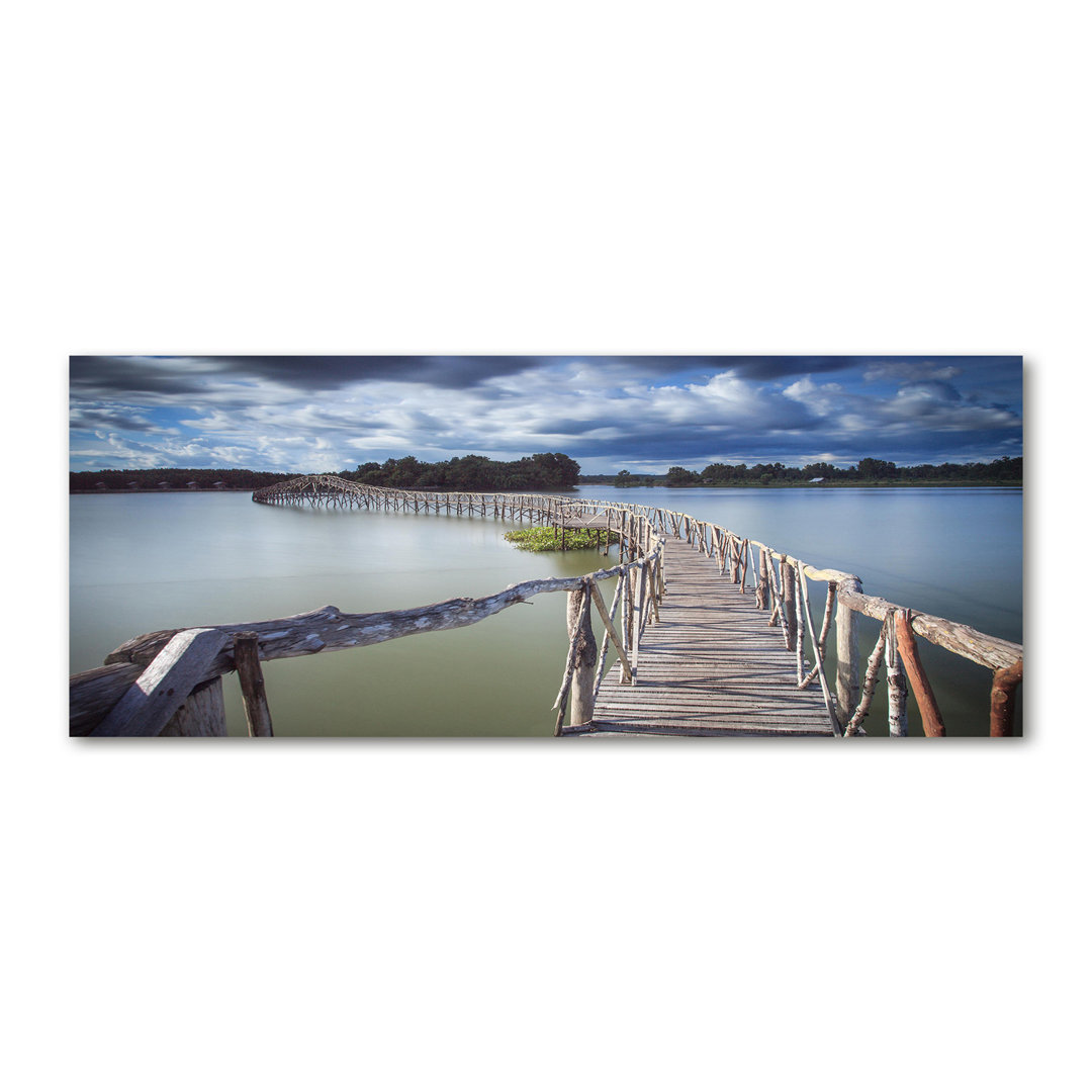 Holzbrücke - Kunstdrucke auf Leinwand