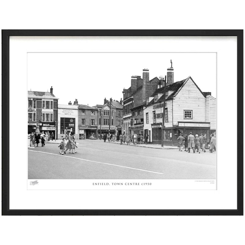 Enfield, Town Centre C1950 by Francis Frith - Single Picture Frame Print, 28cm H x 36cm W x 2.3cm D