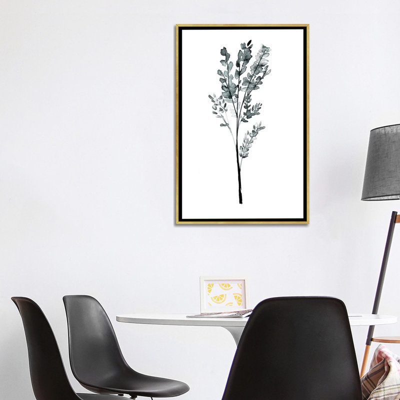 « herb » par albina bratcheva print, H 40 po x l 26 po x P 1,5 po, Toile encadrée d'or