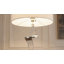 Lampe sur pied chromée à lumière de style transitionnel