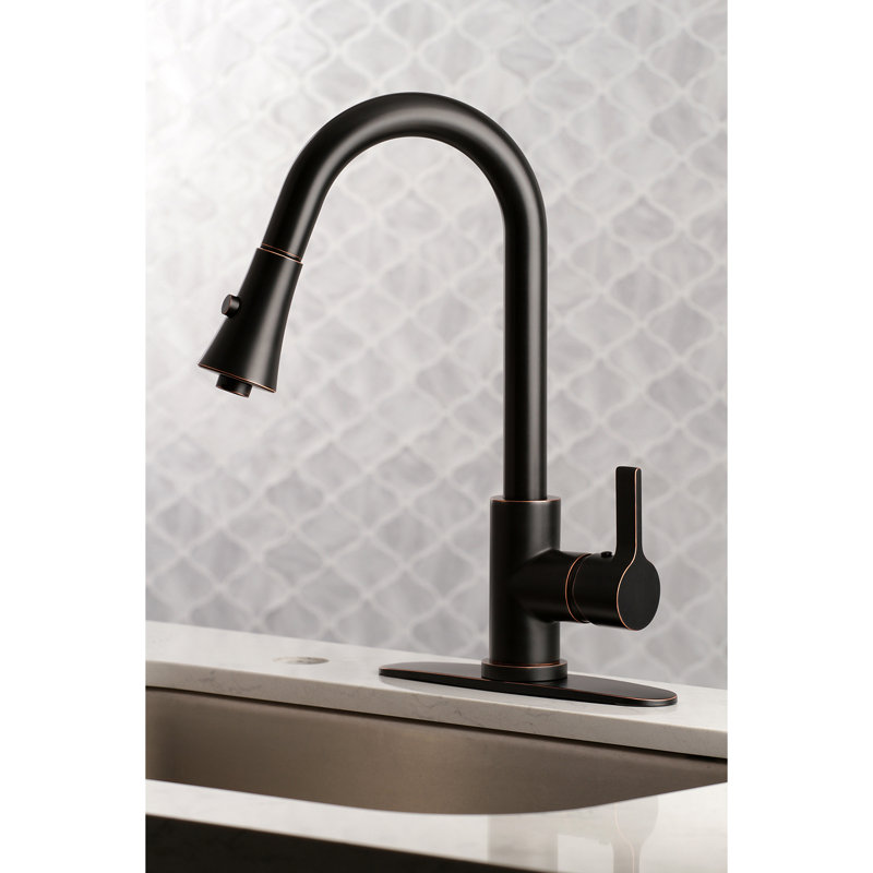 Kingston Brass Continental Single-Handle Pull-Down Kitchen Faucet