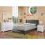 Ensemble de lit double 1pc Ensemble de lit capitonné en similicuir argenté capitonné