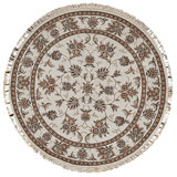 High-Quality Hand-Knotted Ivory Area Rug