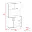 Blanc et îlot de cuisine et garde-manger. Divertissez en toute joie. 3 tablettes basses sur l'îlot. Tablettes de rangement en miel Rails de construction en bois - Armoire