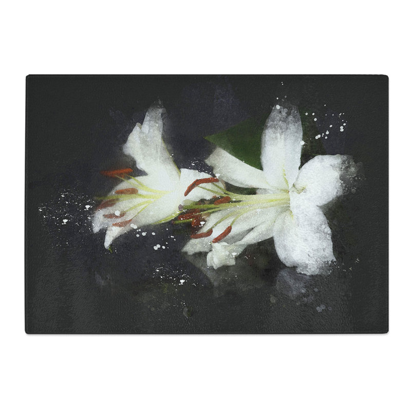Lily Flowers Chopping Board, 20cm W x 28.5cm L
