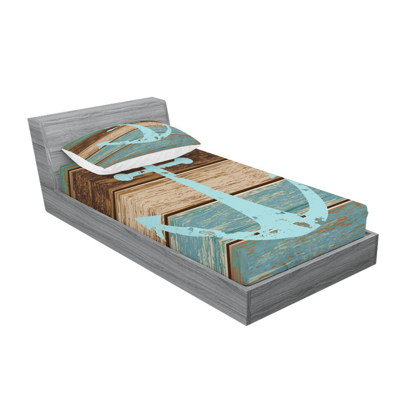 Ensemble de draps et taies décoratives Ambesonne, Ensemble de draps pour lit simple + 1 drap-housse 
