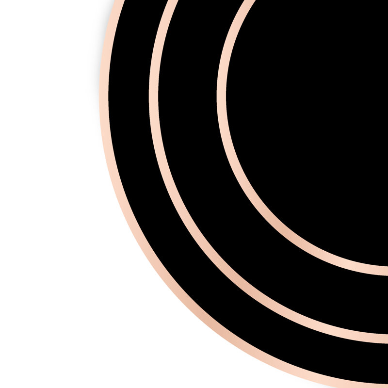 Tapis de table Albers Placemats, Noir / or