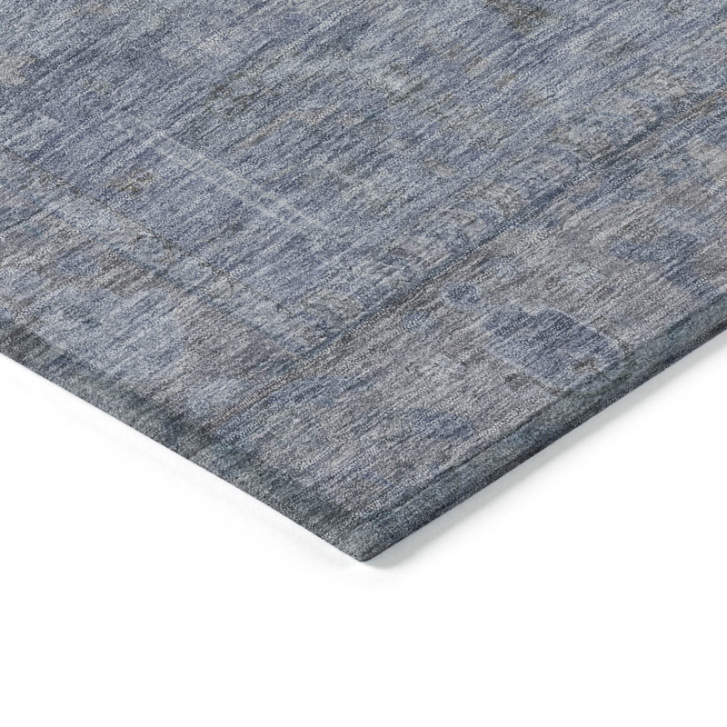 Machine Washable Indoor/Outdoor Cicel ACN1135 Denim Rug, Rectangle 2'6" x 3'10"