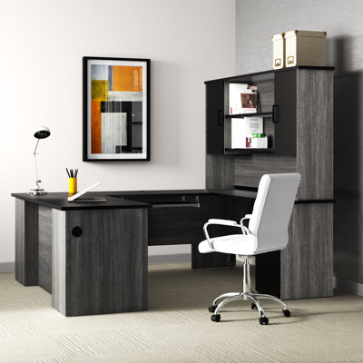 Bureau en U réversible avec rehausse Ocke