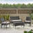 4 Pc Outdoor Chat - Pe And Iron Construction Grey Waterproof Fabric 44" X 27.5" 31.5 Furniture Frame 44 27.5 Inches-111141942