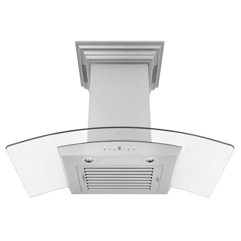 30" Crown Sound 400 CFM Ducted Wall Mount Range Hood in Stainless Steel with Wi-Fi, 30"