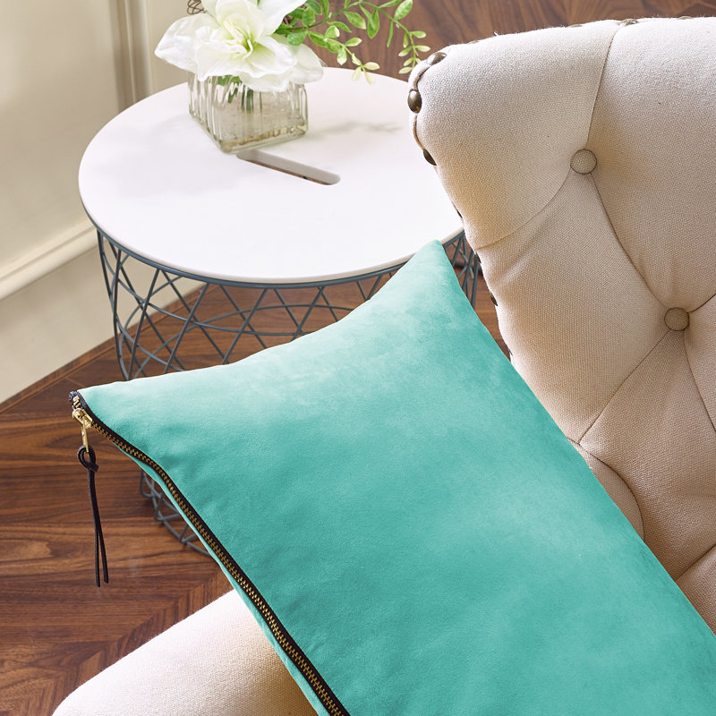 Housse de coussin rectangulaire, Bleu baltique