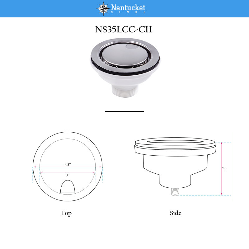 Premium 4.5'' W Basket Strainer