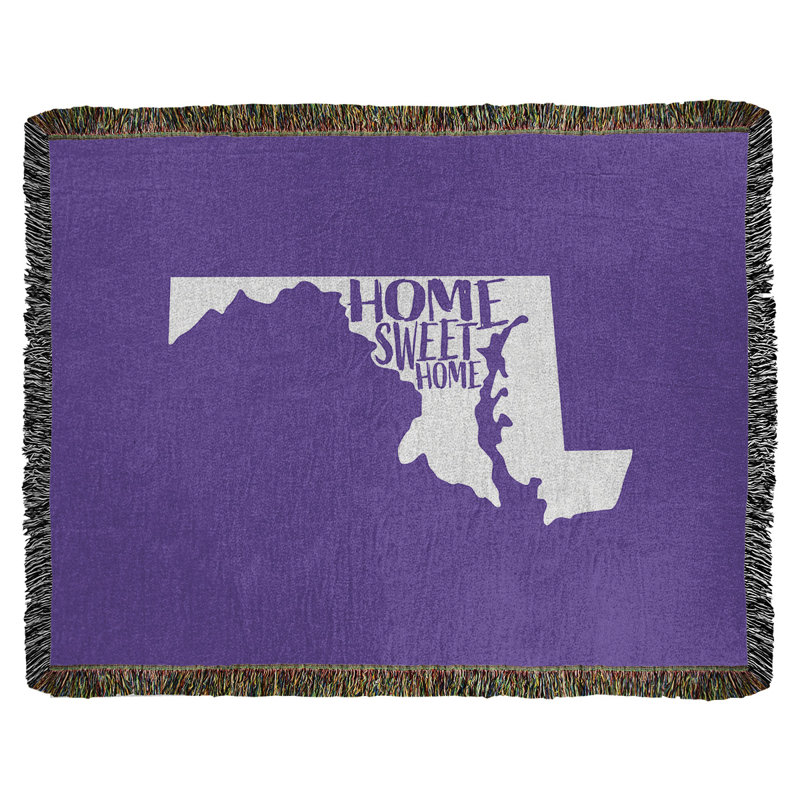 Jeté en coton maryland, 60 po x 80 po, Mauve