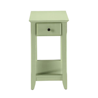 Table d'appoint rectangulaire avec abat-jour, un tiroir et une tablette pour le rangement, espace de vie principal idéal, construction en kd, faible encombrement, largeur de 22 po, profondeur de 13 po, hauteur de 23 po, café de 20 lb