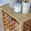 Almeer 3 Rattan Drawer Bamboo Storage Unit
