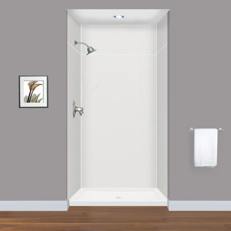 Mur de douche à 6 panneaux Expressions, Gris, H 72 po x l 60 po x P 48 po