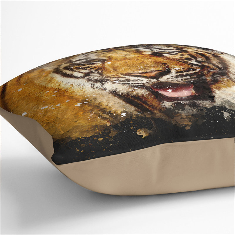 Tiger Vol.7 Scatter Cushion, Stone, 40cm H x 40cm W x 15cm D