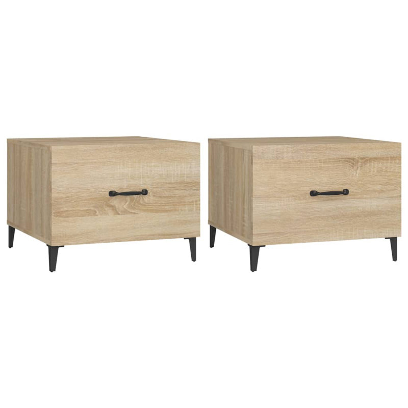 Izzybella Four Leg Coffee Table with Storage, Sonoma Oak