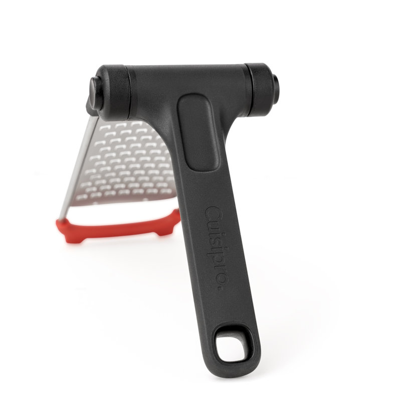 Cuisipro Folding Grater, Large 5mm Coarse Blade, Stainless Steel, Surface Glide Technology, Non-Slip, Perfect for Cheese or Vegetables