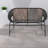 Modern Patio Sofas, Pe Rattan Iron Loveseat, Compact Outdoor Home