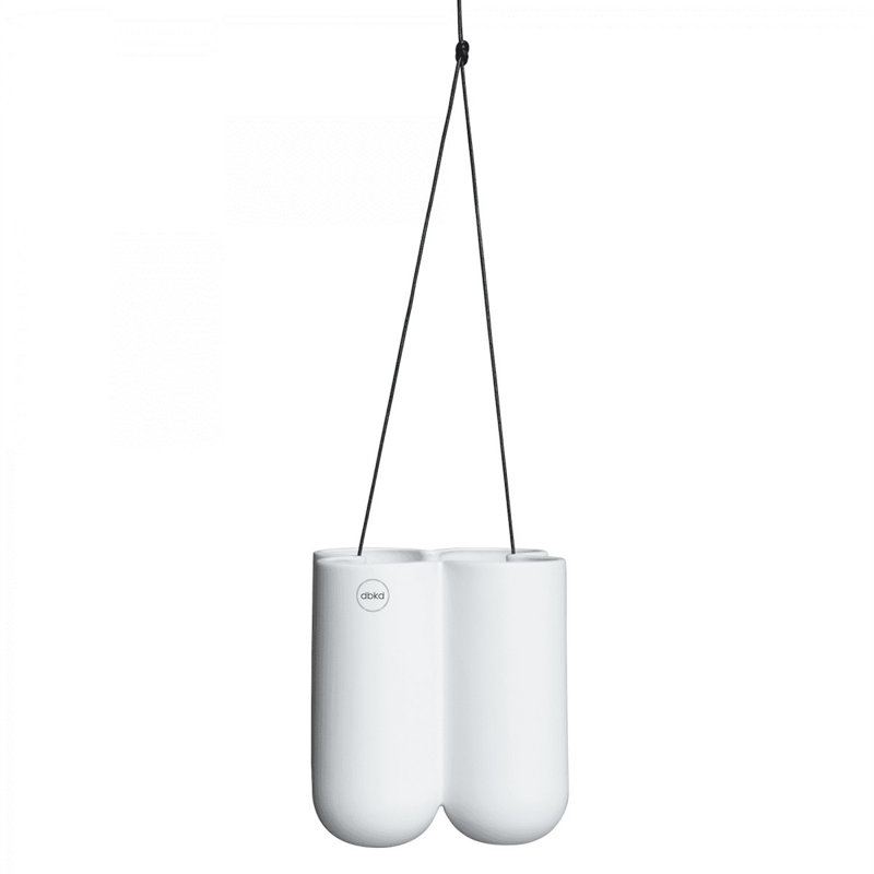 Pot à fleurs en céramique Mario, Blanc, H 5,51 po x l 5,51 po x P 5,51 po