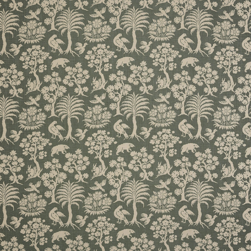 Woodland Silhouette Fabric, Moss