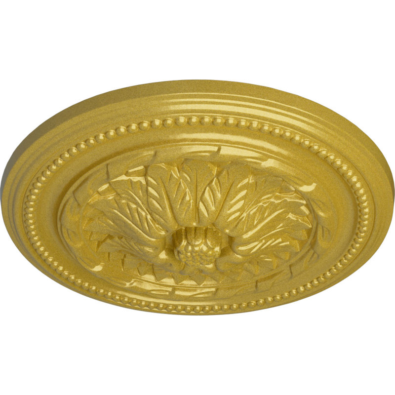 Médaillon Endurathane Wigan pour plafond, DO 16 po x P 2 1/4 po, Doré intense