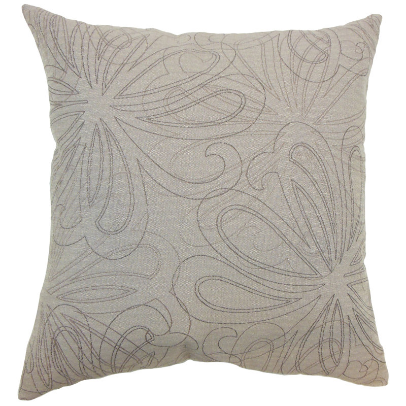 Coussin décoratif floral pomona, Sable, H 24 po x l 24 po