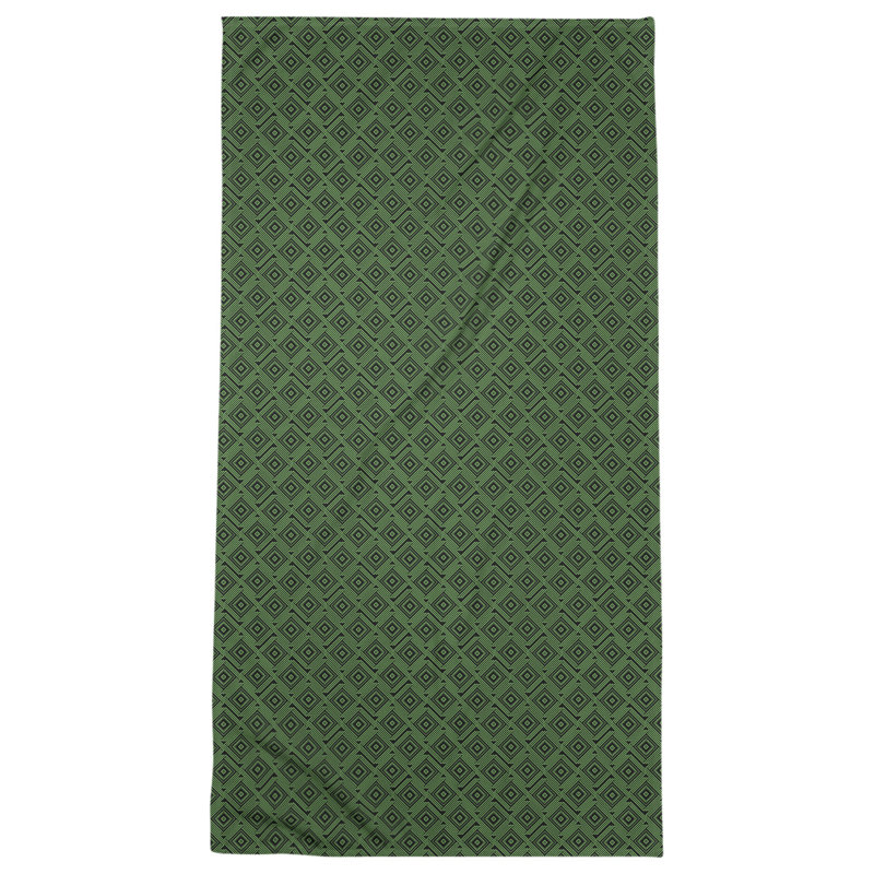 Katelyn Elizabeth Bath Towel, Black/Green