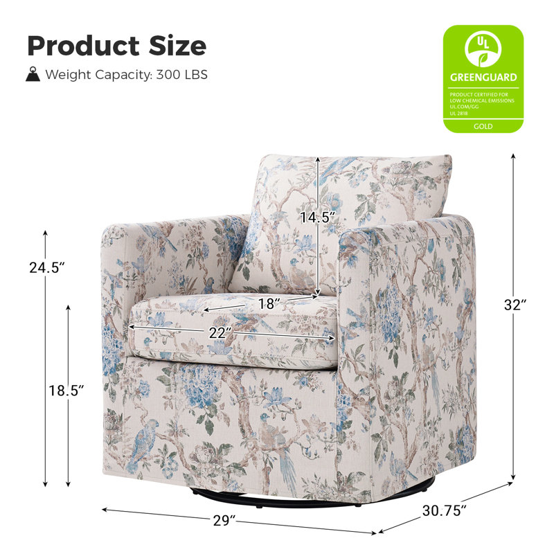 Fauteuil demi-tonneau pivotant avec revêtement Nicha, Mélange de polyester Brid