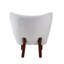 Chaise d'appoint blanche avec assise confortable et élégante