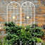 Treillis de jardin en métal 86,7 po x 19,7 po, paquet de 2 antidérapant blanc crème antirouille pour l'extérieur, support de plaisir 86,7 po x 19,7 po