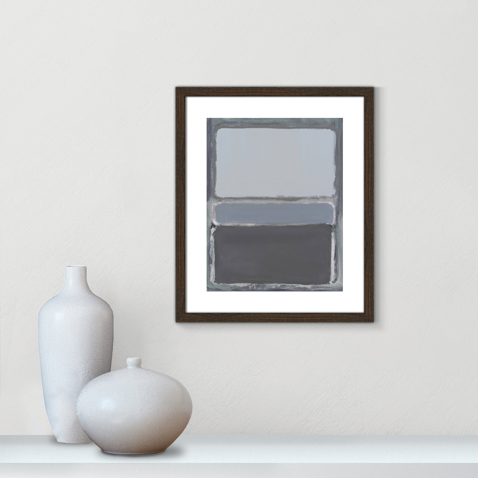 Morning Dew 2 by Filippo Ioco - Print, Walnut Wood Framed Paper, 19" H x 16" W x 0.75" D