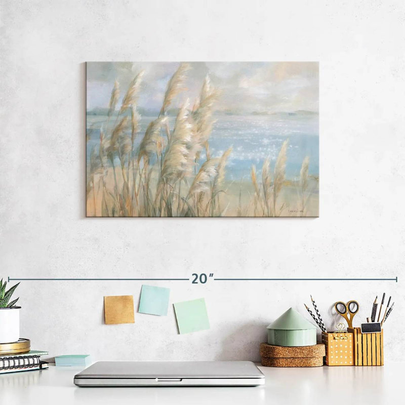 «Seaside Pampas Grass» sur toile, H 8 po x l 12 po x P 1 po