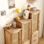 Console rectangulaire en bois massif brun-1062081457