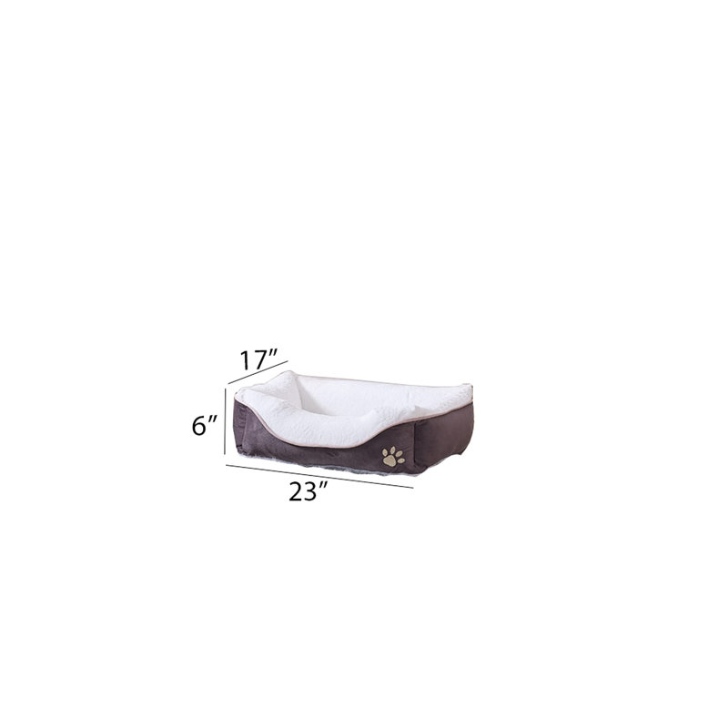 Élégant lit pour animaux en mousse pour chats, anthracite, 17 x 23 pouces, rembourrage confortable pour lit de chat, résistance aux flammes