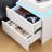 2 - Drawer Nightstand with APP Controlled LED Light and High Gloss Finish-593551373