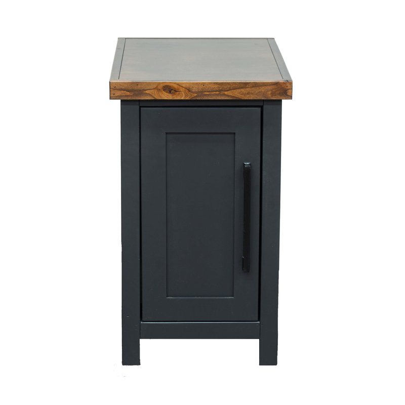 Table d'appoint 14 pouces - attrayante. Noir et whisky. Peuplier. Aucun assemblage requis. Conception de salon. Finition whisky. Assemblage. Meubles