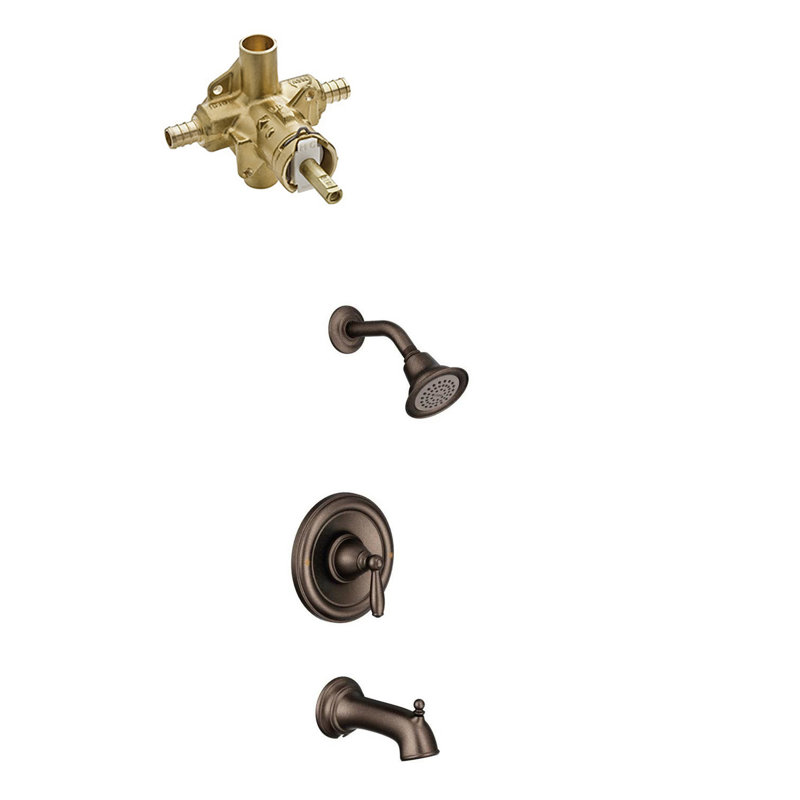 Robinet de baignoire et douche Brantford avec valve brute et Posi-Temp