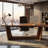 Delitha 70.9" W Manufactured Wood Executive Desk-921109967