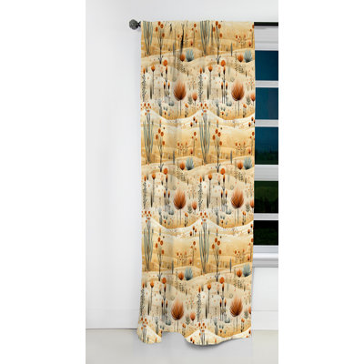 Sandy Beige Desert Boho Pattern I - Boho Curtain - Blackout Abstract Curtain - 1 Panels