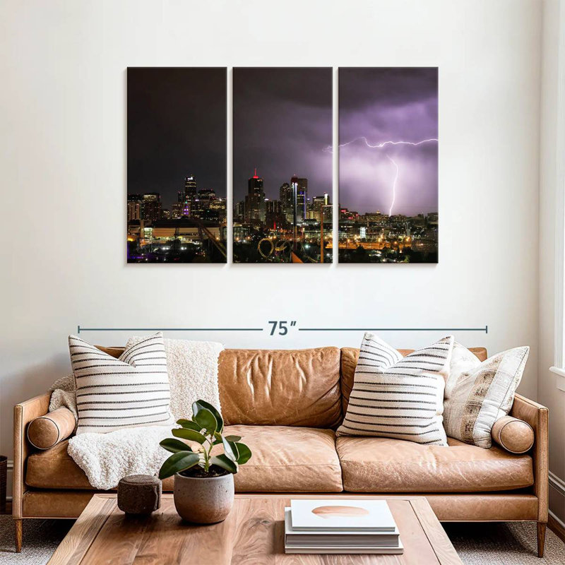 Sebbie Lightning Over Denver, 36" H x 57" W