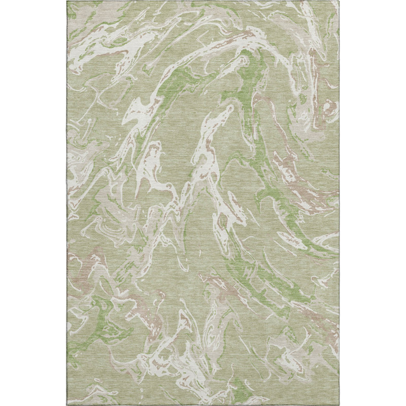 Premium Machine Washable Corum AMF1035 Abstract Rug, Rectangle 10' x 14'