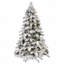 Arbre de Noël en forme d'épouvantail enneigé 6 pi avec 270 lumières DEL blanc chaud, 594 pointes de mémoire en PVC, poteau électrique et structure à charnières-839991950