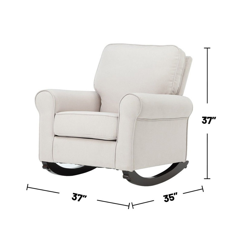 Chaise berçante Elvin, tissu beige