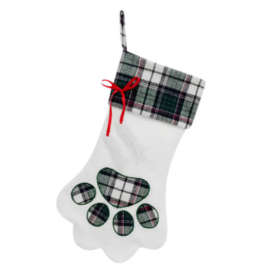 Christmas Stockings Gift Bag, Dog Paw Christmas Stockings Pendant Christmas Decorations Candy Bag